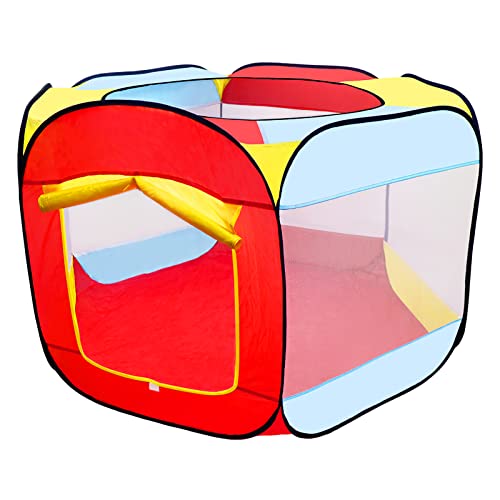 MAIKEHIGH Bällebad Spielzelt für Kinder, 6-seitig Faltbare Bällebad Baby Zelt tragbare Pop-Up für Kleinkinder Drinnen Draußen Geschenk (Bälle Nicht Inbegriffen)