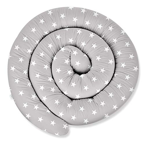 XXL 300 cm Bettschlange für Allergiker Bettkissen Stillkissen Bettrolle Zierkissen Bettumrandung Schlange Handmade 100% Baumwolle ekmTRADE (300 cm, 1)